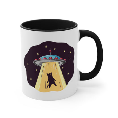 UFO Cat Alien Abduction COFFEE MUG 11oz / 15oz