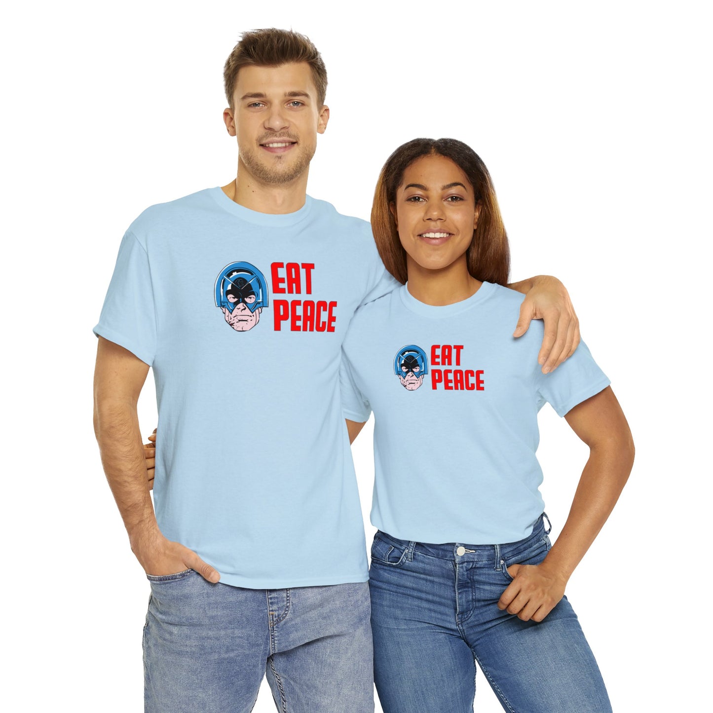 Eat Peace T-SHIRT Unisex Heavy Cotton Tee