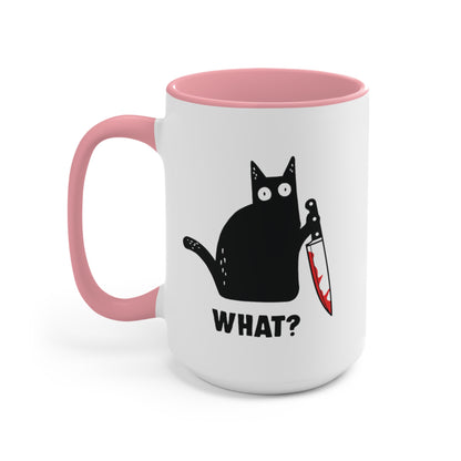 What? Cat ~ Cat With Knife COFFEE MUG 11oz / 15oz