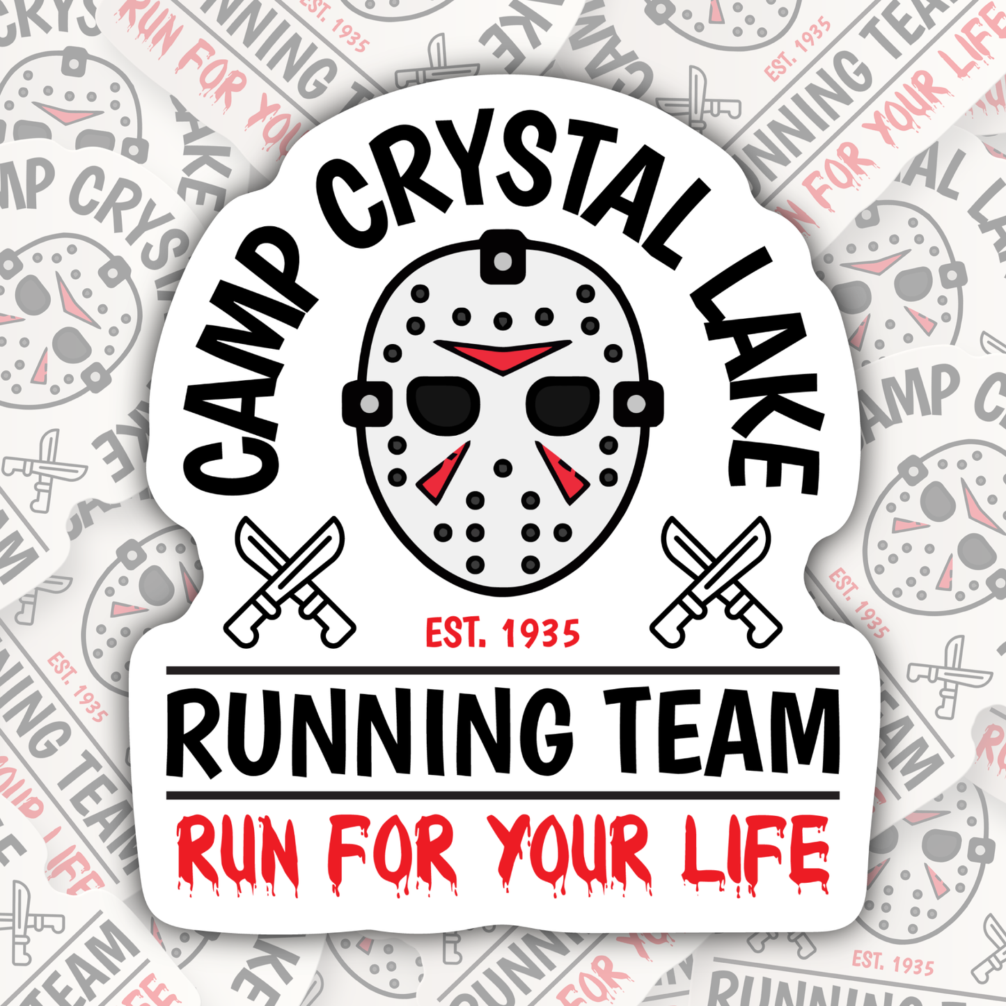 Camp Crystal Lake Running Club STICKER OR MAGNET