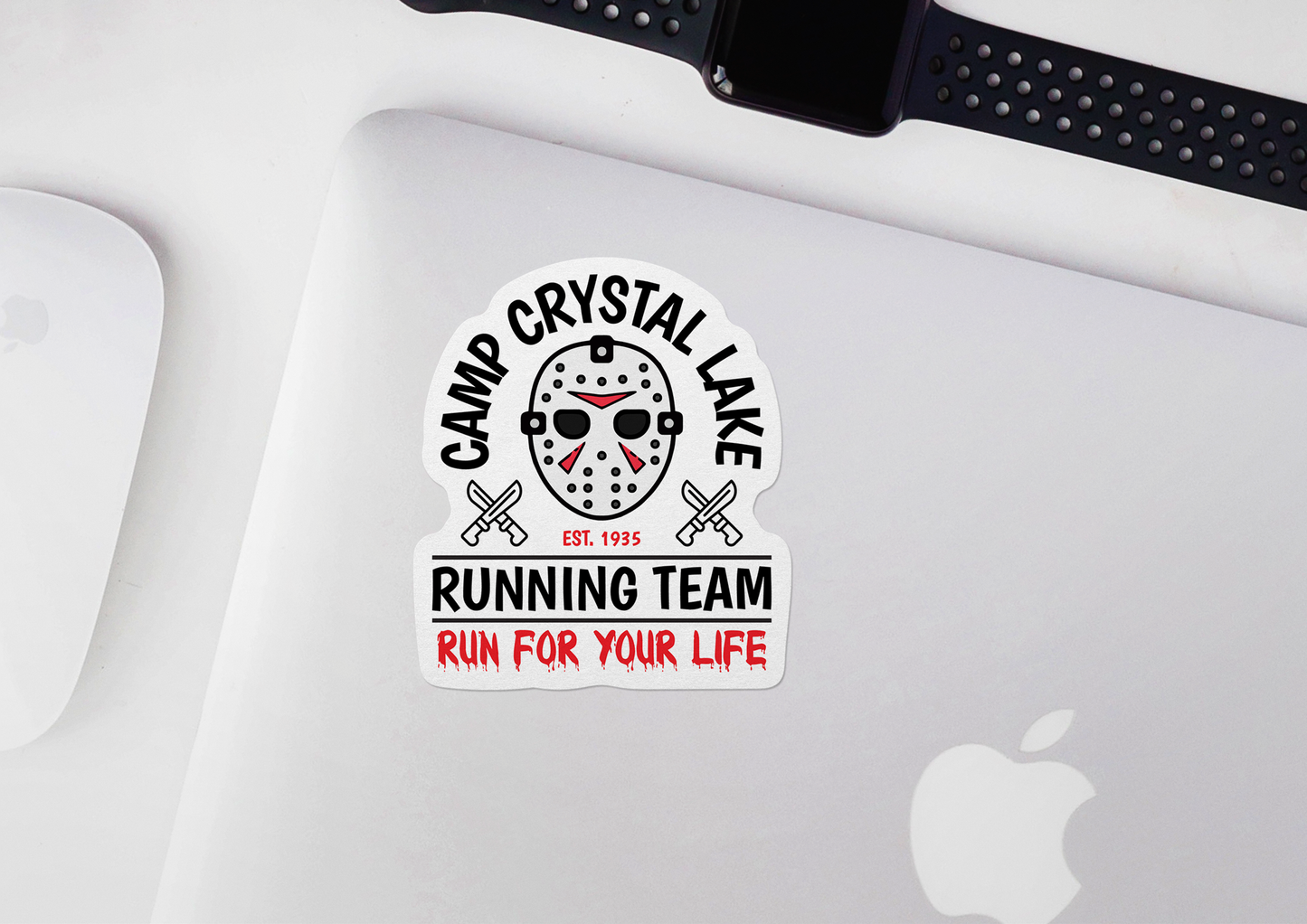 Camp Crystal Lake Running Club STICKER OR MAGNET