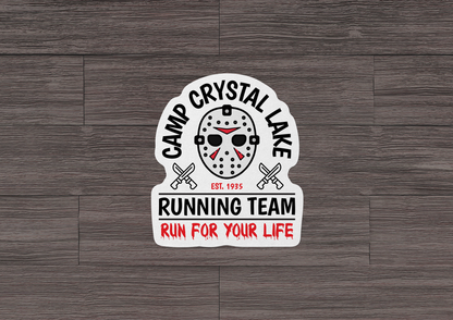 Camp Crystal Lake Running Club STICKER OR MAGNET