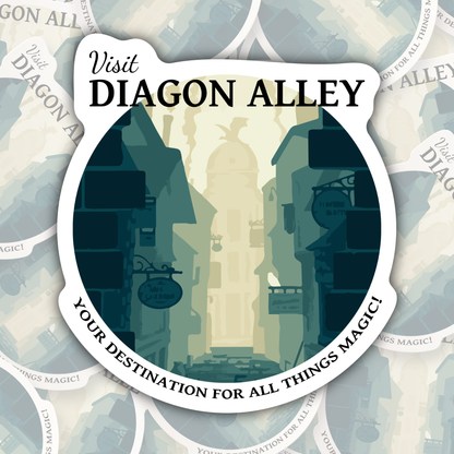 Visit Diagon Alley STICKER OR MAGNET