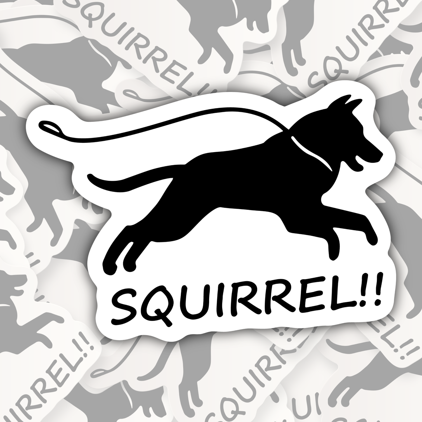 Squirrel!! STICKER OR MAGNET