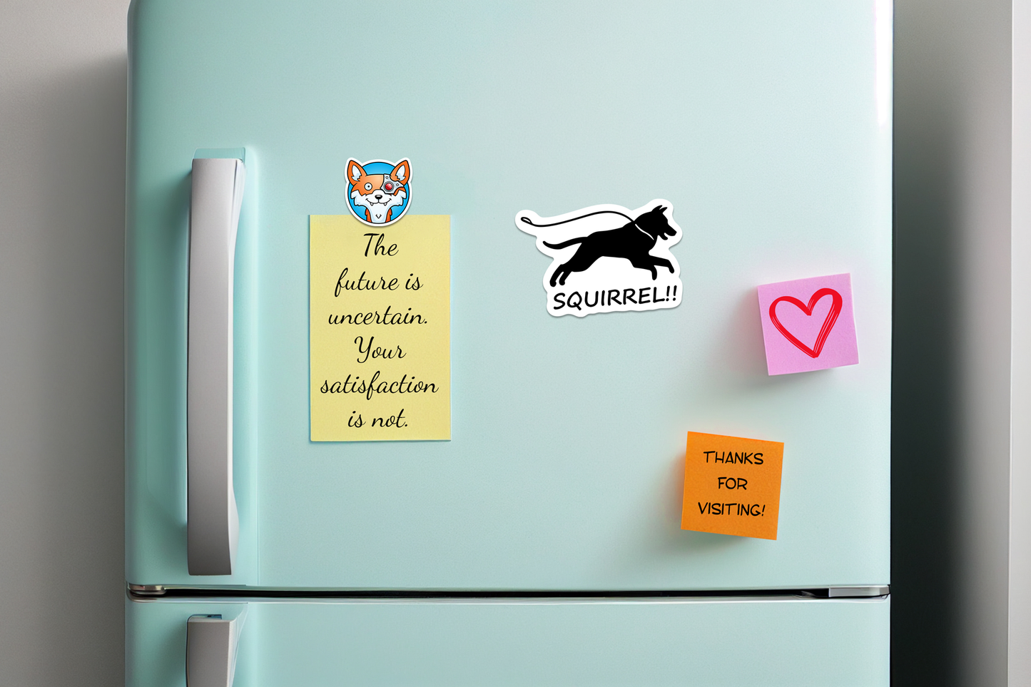 Squirrel!! STICKER OR MAGNET