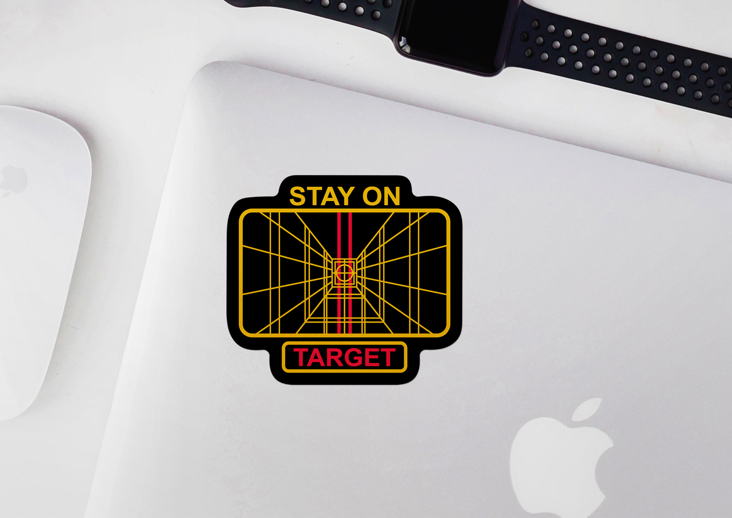 Stay On Target STICKER OR MAGNET