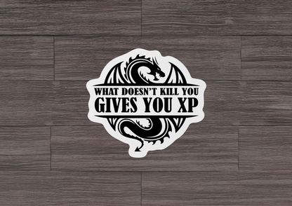 What Doesn't Kill You Gives You XP STICKER OR MAGNET