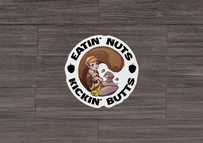 Squirrel Girl ~ Eatin' Nuts Kickin' Butts * STICKER OR MAGNET * Die-Cut | Vinyl | Decal | Waterproof | Weatherproof