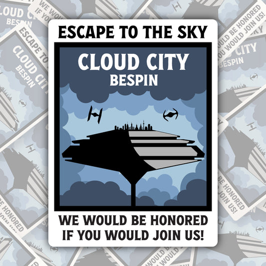 Cloud City * STICKER OR MAGNET * Die-Cut | Vinyl | Decal | Waterproof | Weatherproof