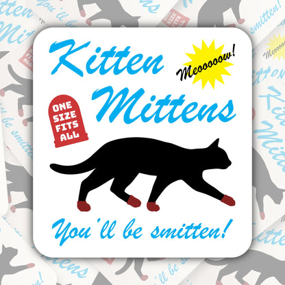 Kitten Mittens * STICKER OR MAGNET * Die-Cut | Vinyl | Decal | Waterproof | Weatherproof