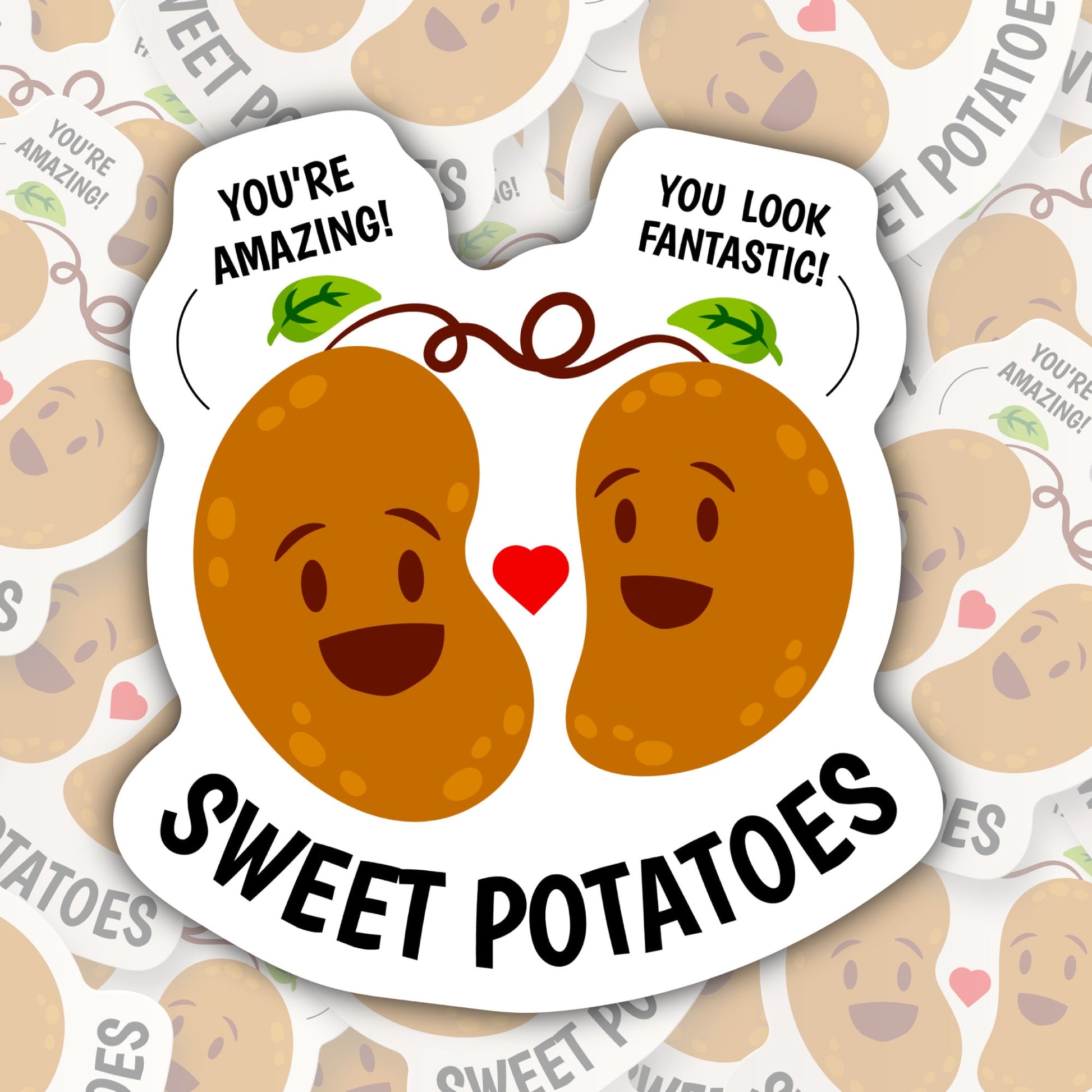 Sweet Potatoes * STICKER OR MAGNET * Die-Cut | Vinyl | Decal | Waterproof | Weatherproof