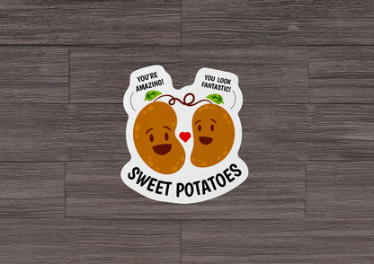 Sweet Potatoes * STICKER OR MAGNET * Die-Cut | Vinyl | Decal | Waterproof | Weatherproof