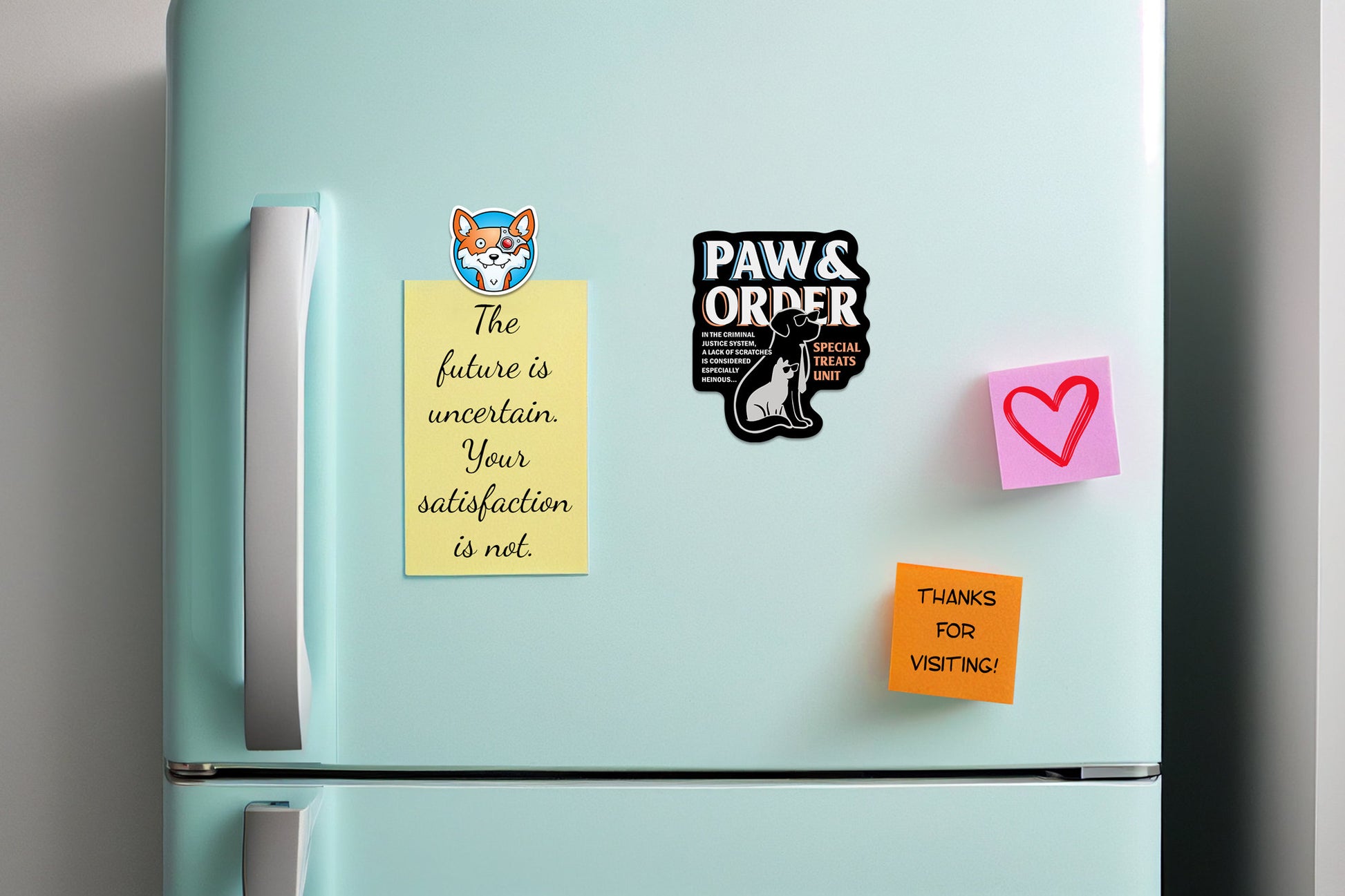 Paw & Order * STICKER OR MAGNET * Die-Cut | Vinyl | Decal | Waterproof | Weatherproof