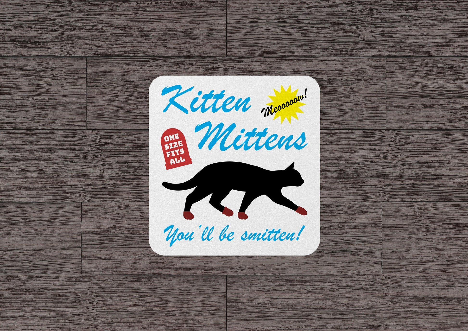 Kitten Mittens * STICKER OR MAGNET * Die-Cut | Vinyl | Decal | Waterproof | Weatherproof