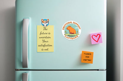 Emotional Support Capybara * STICKER OR MAGNET * Die-Cut | Vinyl | Decal | Waterproof | Weatherproof