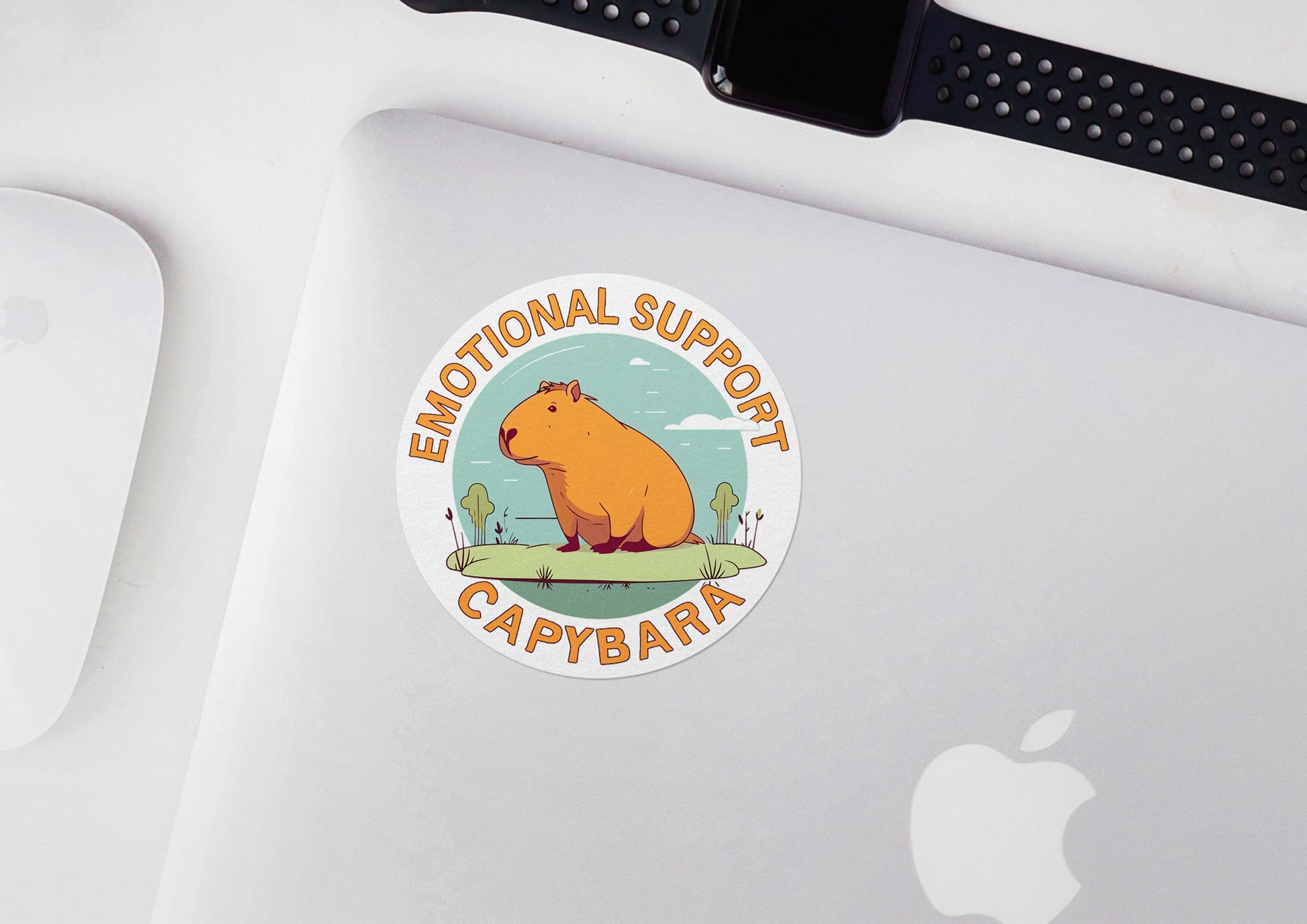 Emotional Support Capybara * STICKER OR MAGNET * Die-Cut | Vinyl | Decal | Waterproof | Weatherproof