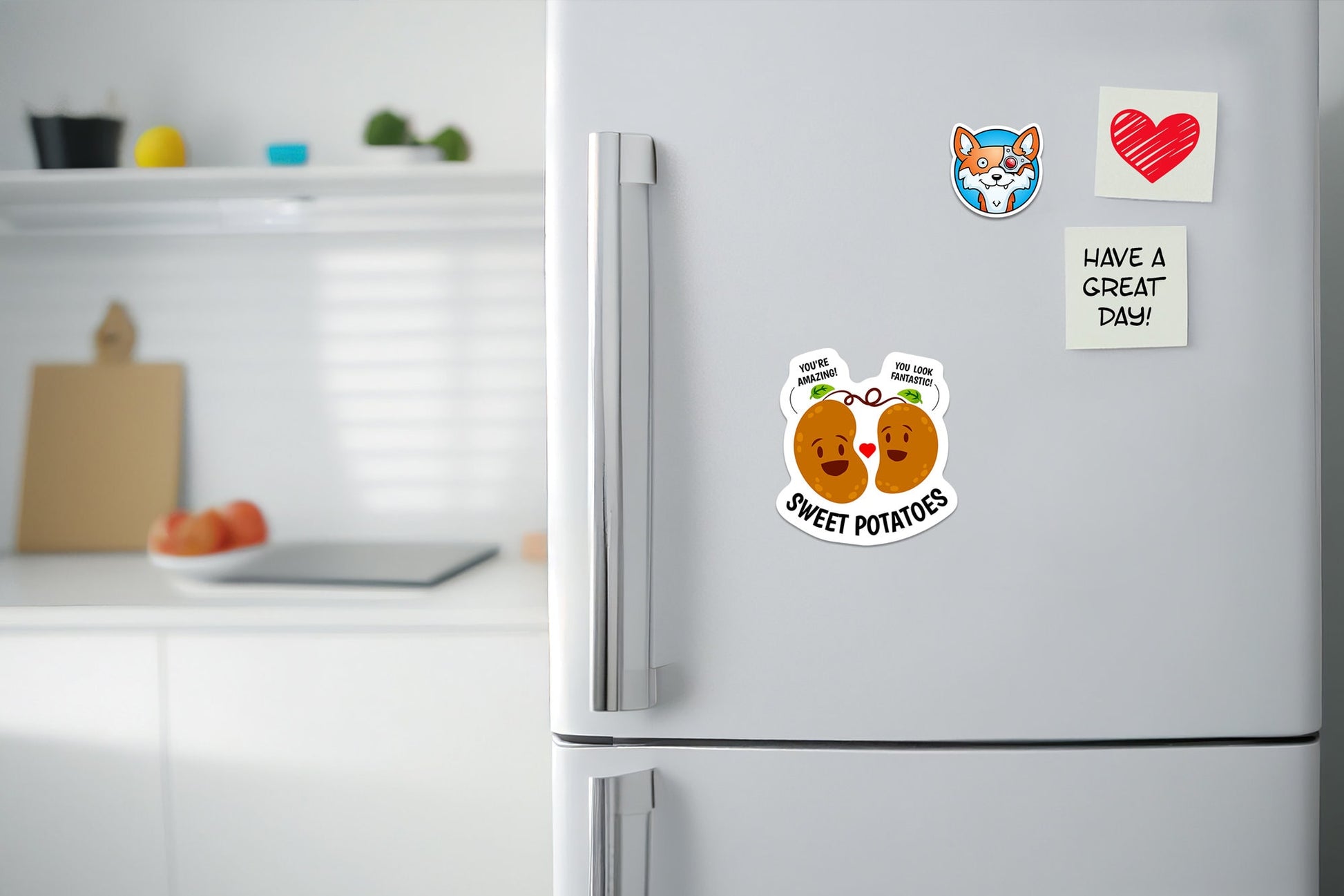 Sweet Potatoes * STICKER OR MAGNET * Die-Cut | Vinyl | Decal | Waterproof | Weatherproof