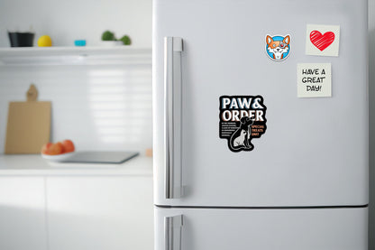 Paw & Order * STICKER OR MAGNET * Die-Cut | Vinyl | Decal | Waterproof | Weatherproof