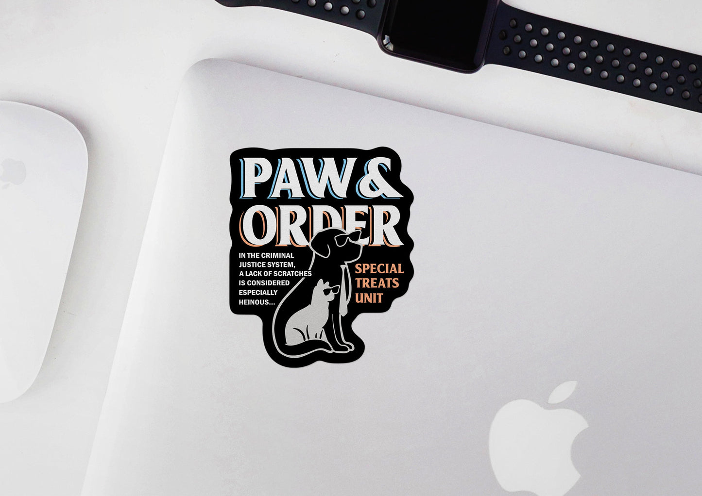 Paw & Order * STICKER OR MAGNET * Die-Cut | Vinyl | Decal | Waterproof | Weatherproof