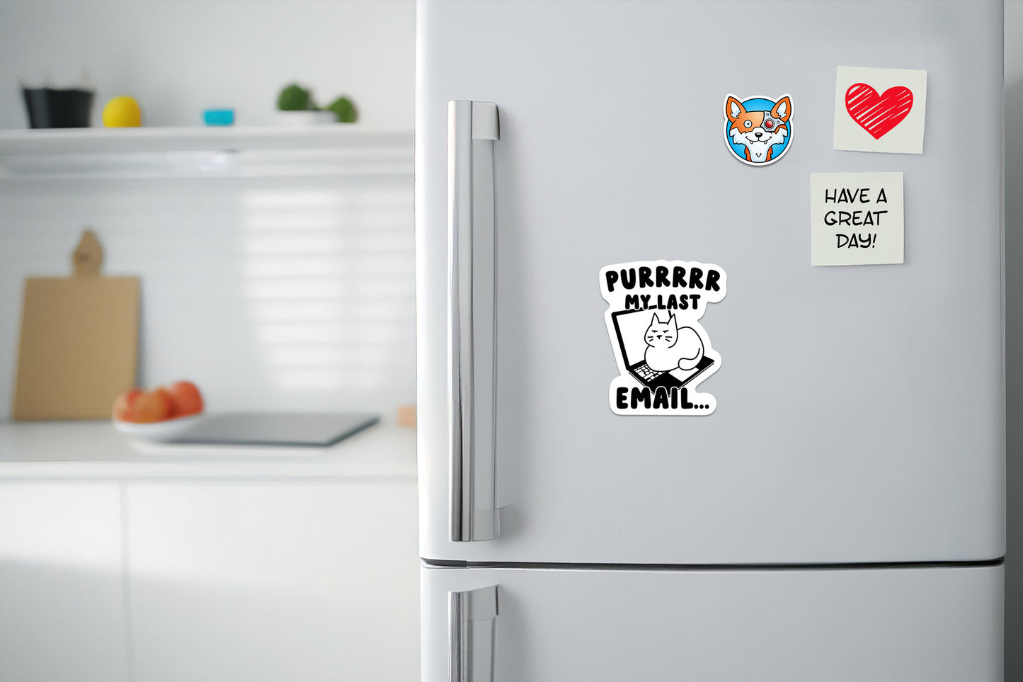 Purr My Last Email * STICKER OR MAGNET * Die-Cut | Vinyl | Decal | Waterproof | Weatherproof