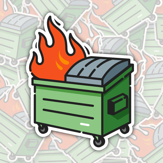 Dumpster Fire * STICKER OR MAGNET * Die-Cut | Vinyl | Decal | Waterproof | Weatherproof