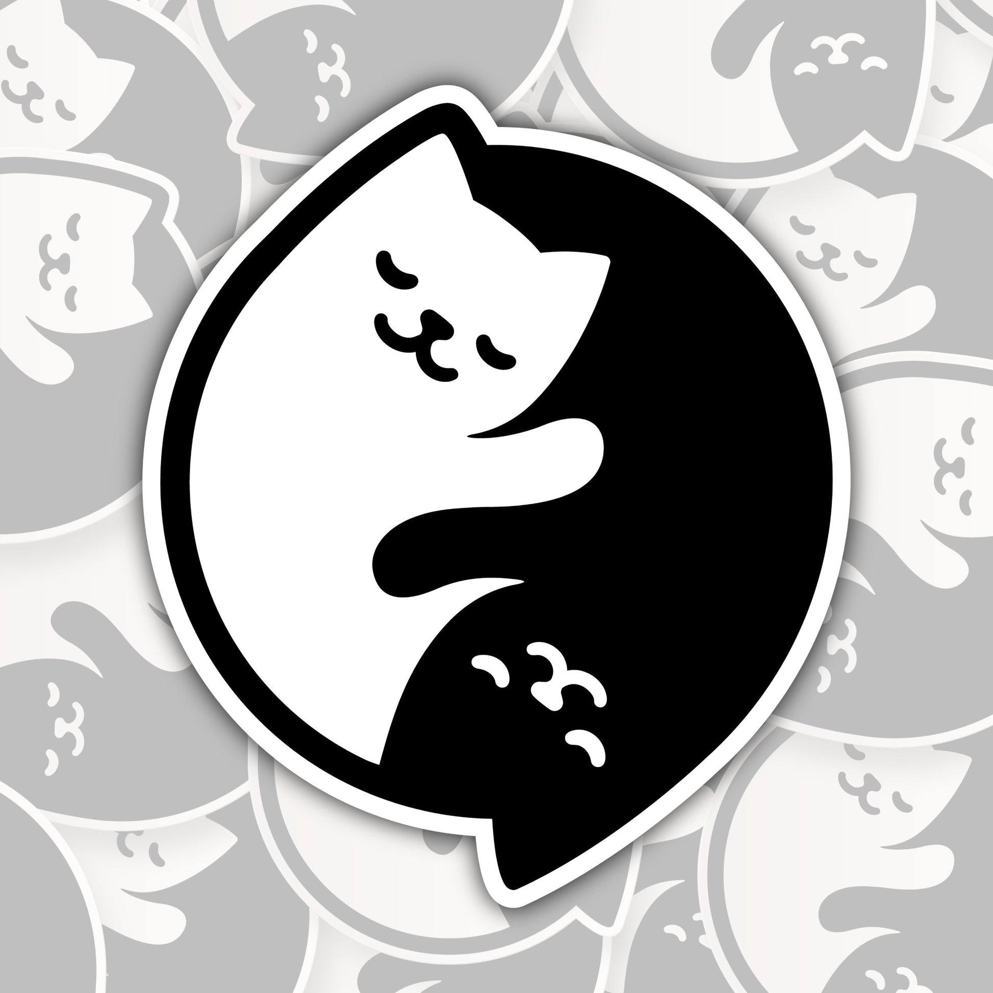 Yin Yang Cats * STICKER OR MAGNET * Die-Cut | Vinyl | Decal | Waterproof | Weatherproof