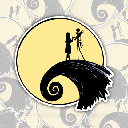 Jack & Sally ~ The Nightmare Before Christmas * STICKER OR MAGNET * Die-Cut | Vinyl | Decal | Waterproof | Weatherproof