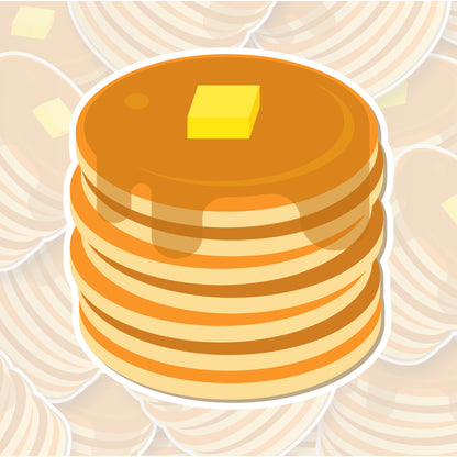 Stack of Pancakes * STICKER OR MAGNET * Die-Cut | Vinyl | Decal | Waterproof | Weatherproof