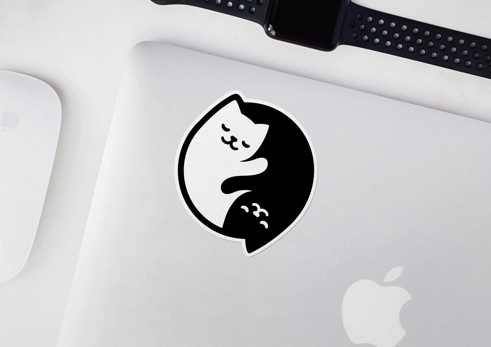 Yin Yang Cats * STICKER OR MAGNET * Die-Cut | Vinyl | Decal | Waterproof | Weatherproof