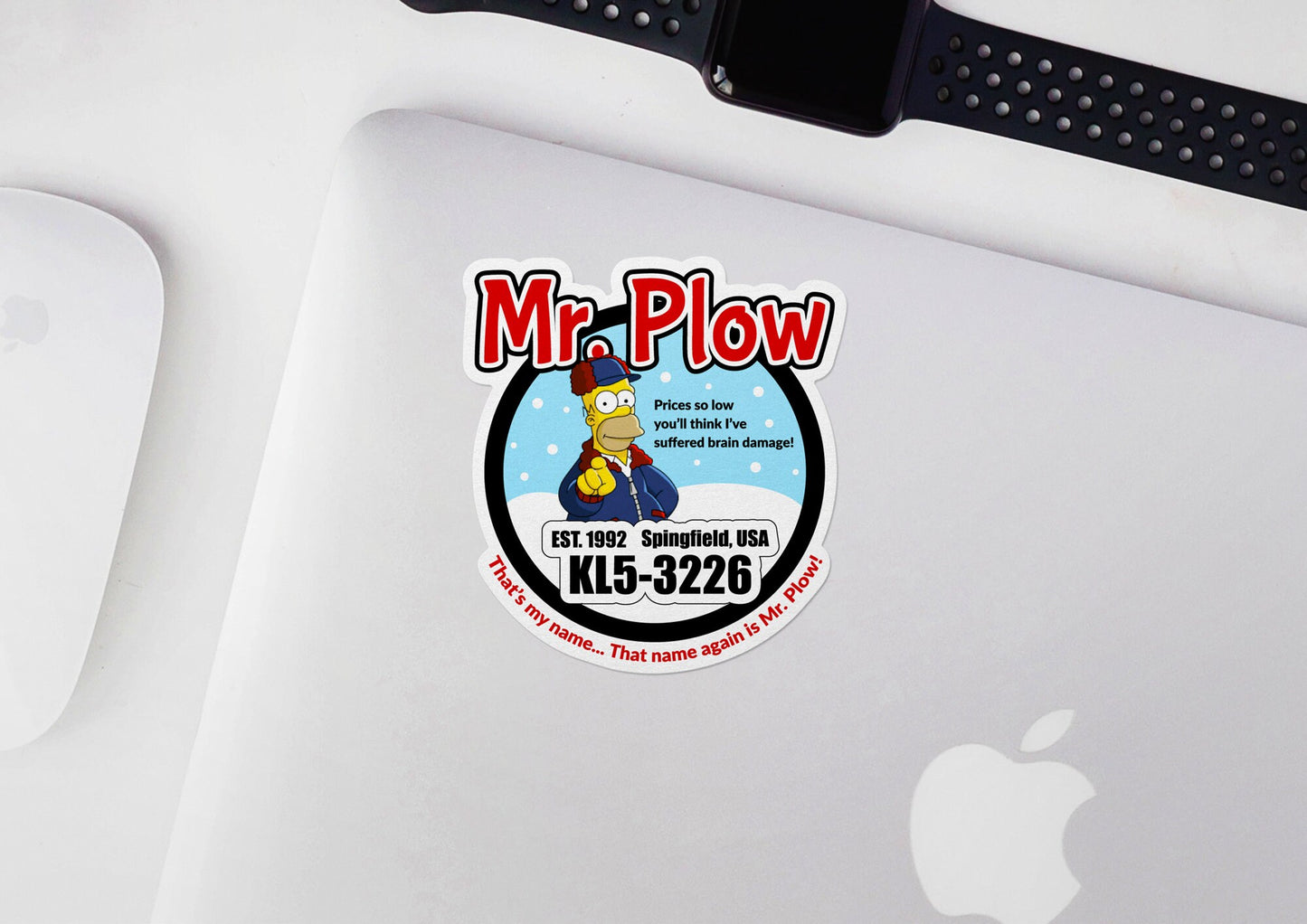 Mr. Plow * STICKER OR MAGNET * Die-Cut | Vinyl | Decal | Waterproof | Weatherproof