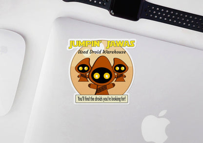 Jumpin' Jawas Used Droid Warehouse * STICKER OR MAGNET * Die-Cut | Vinyl | Decal | Waterproof | Weatherproof