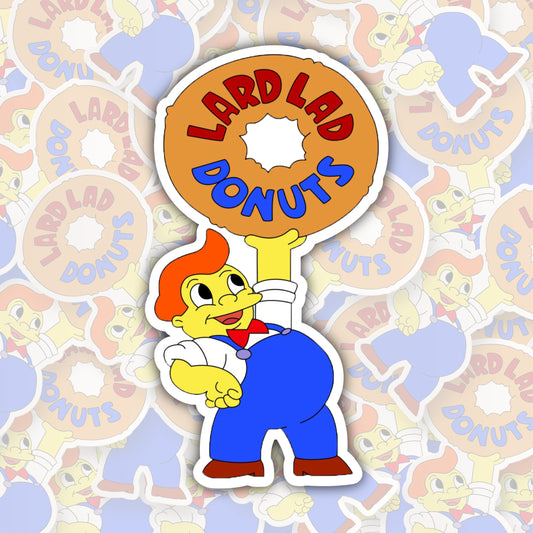 Lard Lad Donuts * STICKER OR MAGNET * Die-Cut | Vinyl | Decal | Waterproof | Weatherproof