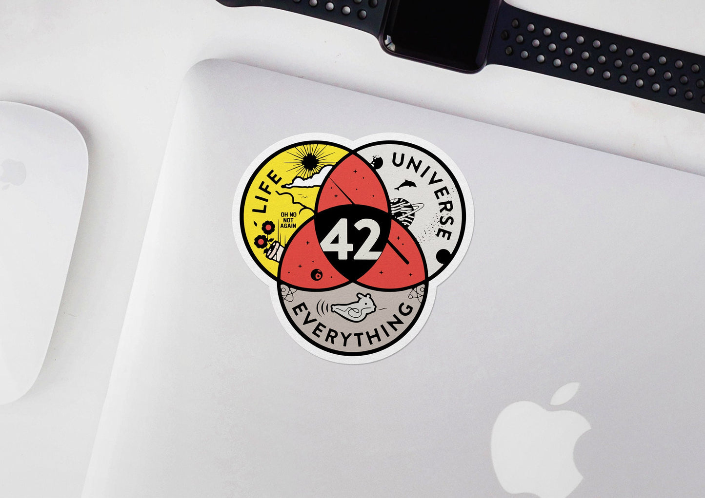 42 ~ The Answer to Life, the Universe, and Everything * STICKER OR MAGNET * Die-Cut | Vinyl | Decal | Waterproof | Weatherproof