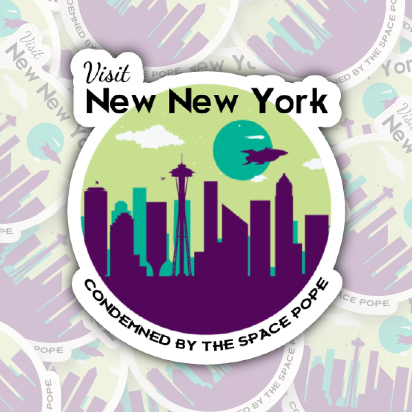 Visit New New York Futurama Travel Ad * STICKER OR MAGNET * Die-Cut | Vinyl | Decal | Waterproof | Weatherproof