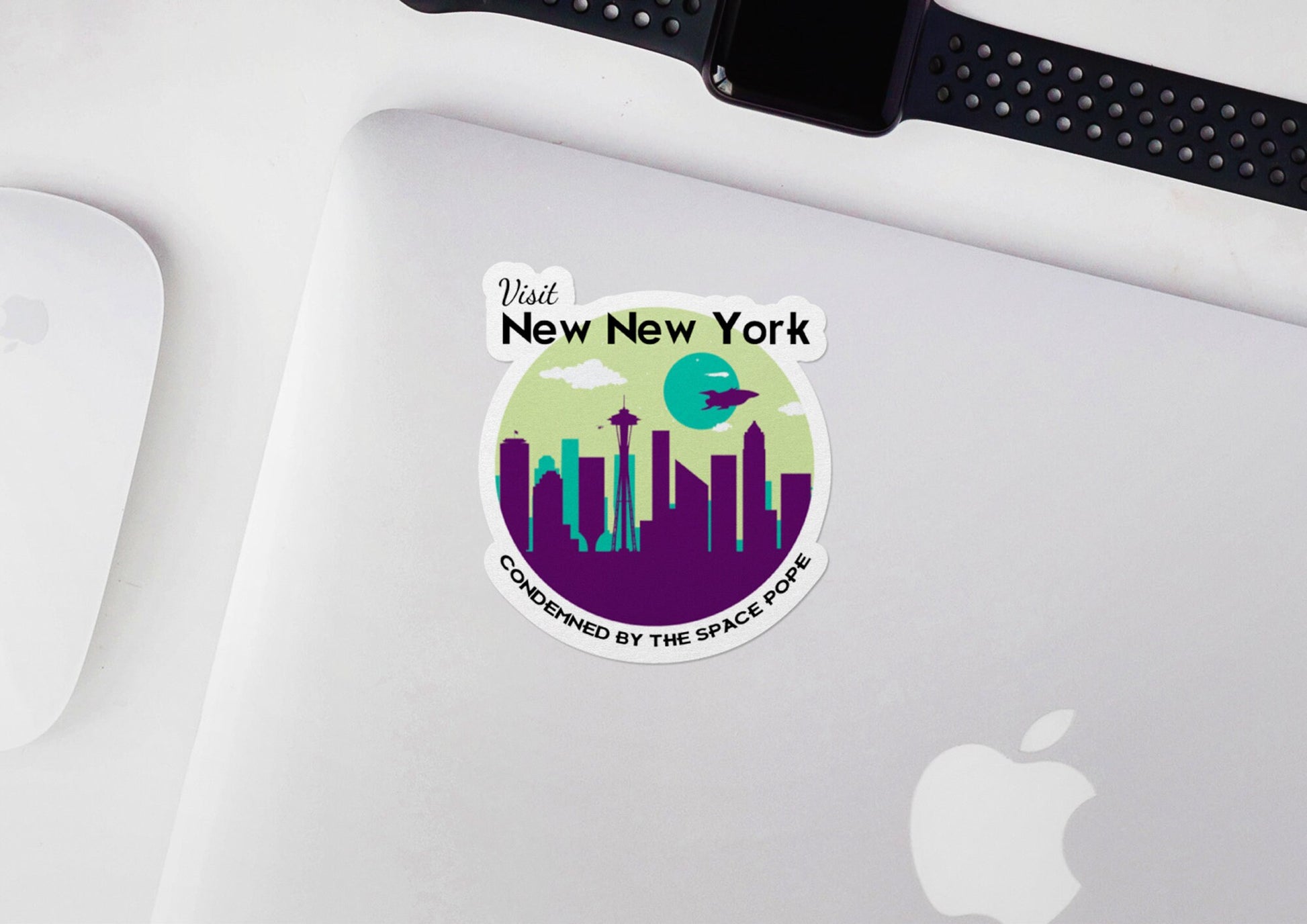 Visit New New York Futurama Travel Ad * STICKER OR MAGNET * Die-Cut | Vinyl | Decal | Waterproof | Weatherproof