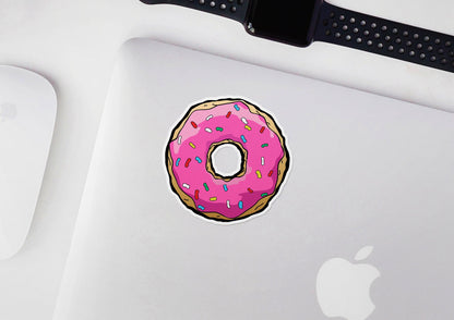 Pink Donut * STICKER OR MAGNET * Die-Cut | Vinyl | Decal | Waterproof | Weatherproof