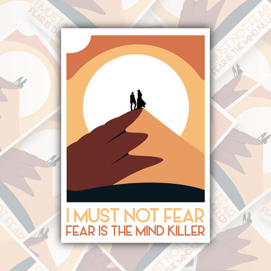 I Must Not Fear / Fear Is The Mind Killer ~ Dune Arrakis * STICKER OR MAGNET * Die-Cut | Vinyl | Decal | Waterproof | Weatherproof