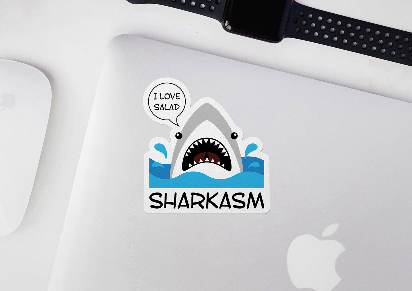 Sharkasm * STICKER OR MAGNET * Die-Cut | Vinyl | Decal | Waterproof | Weatherproof