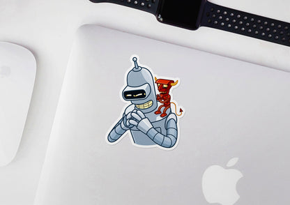 Bender & The Robot Devil * STICKER OR MAGNET * Die-Cut | Vinyl | Decal | Waterproof | Weatherproof