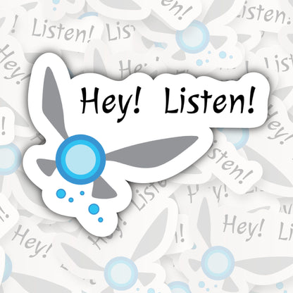 LOZ Navi ~ Hey! Listen! STICKER Die Cut Waterproof Vinyl Sticker