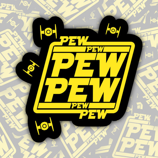 Pew Pew * STICKER OR MAGNET * Die-Cut | Vinyl | Decal | Waterproof | Weatherproof