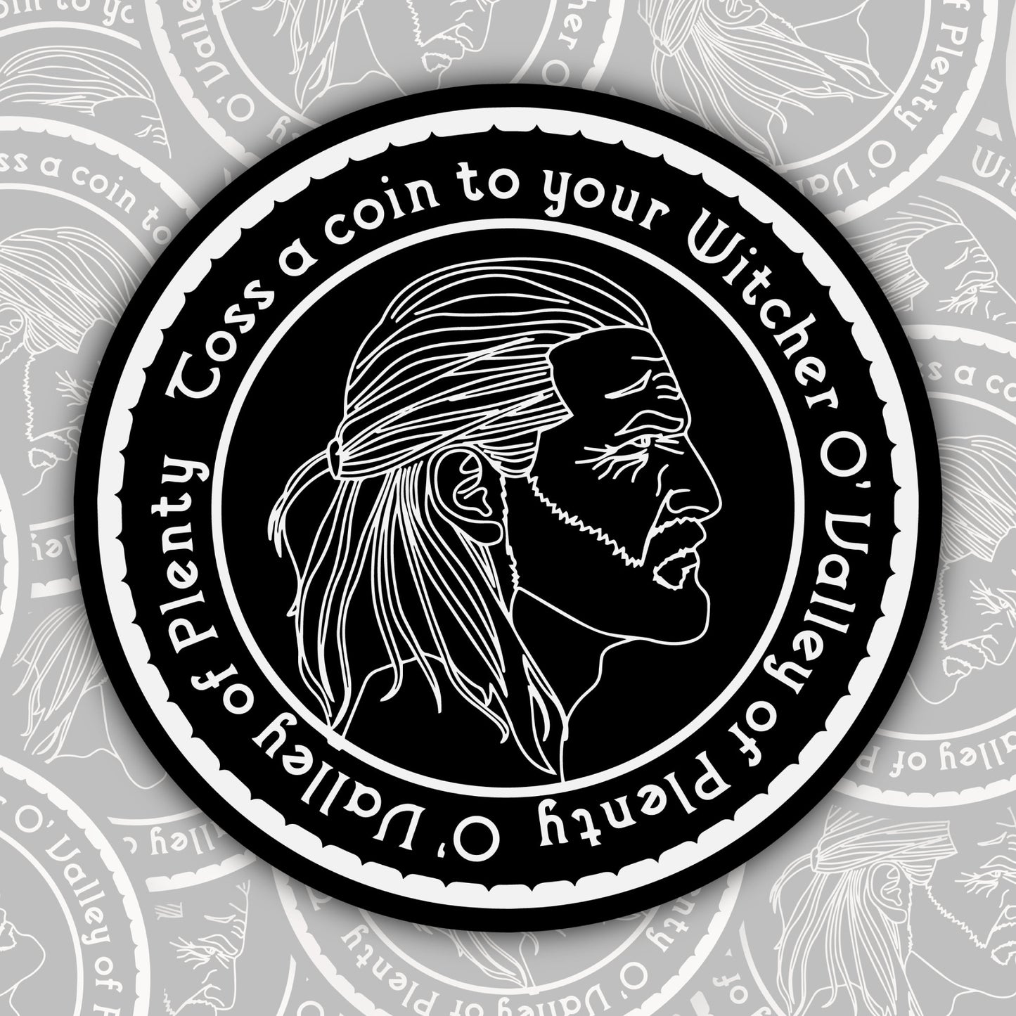 Toss A Coin To Your Witcher * STICKER OR MAGNET * Die-Cut | Vinyl | Decal | Waterproof | Weatherproof