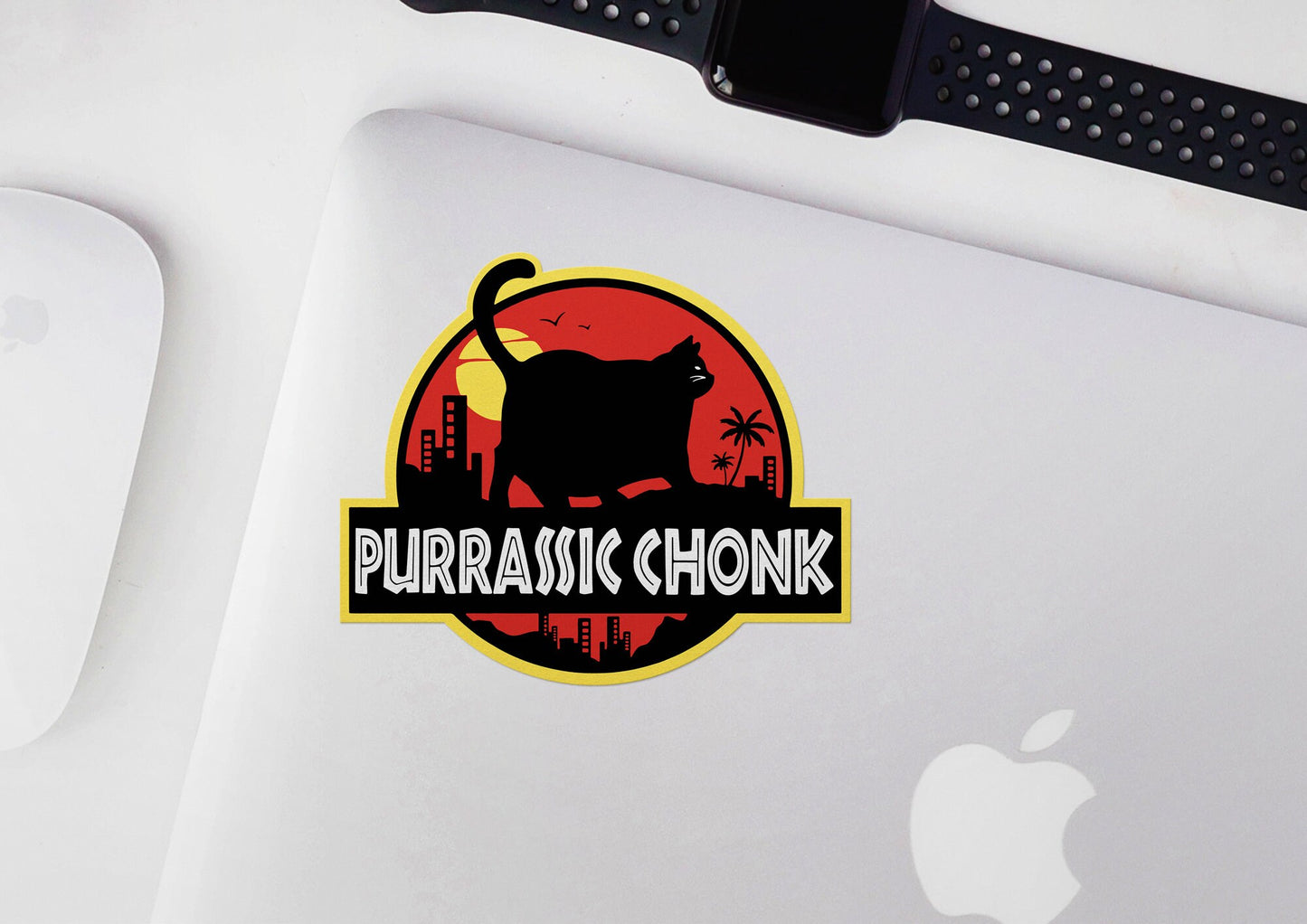 Purrassic Chonk * STICKER OR MAGNET * Die-Cut | Vinyl | Decal | Waterproof | Weatherproof