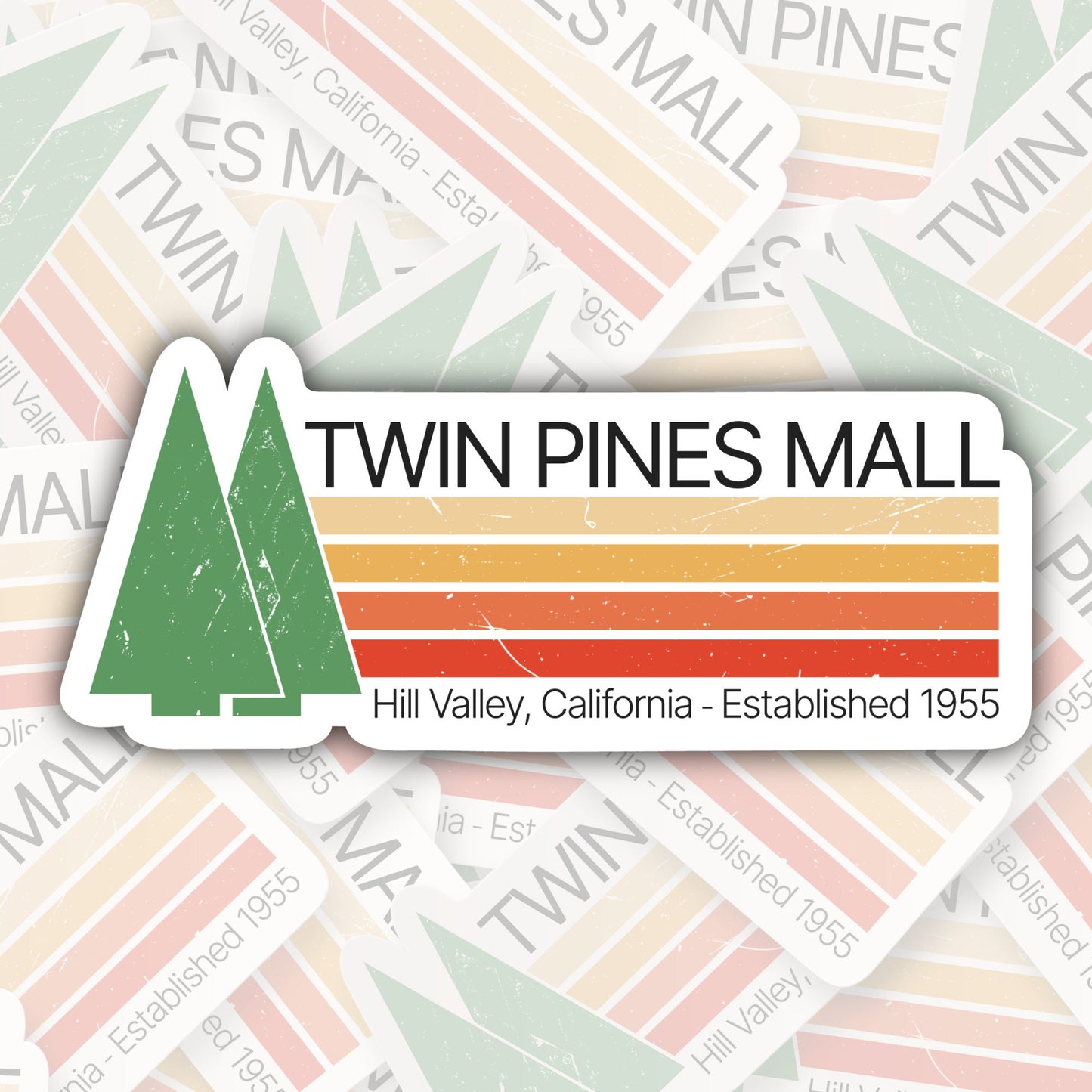 Twin Pines Mall * STICKER OR MAGNET * Die-Cut | Vinyl | Decal | Waterproof | Weatherproof