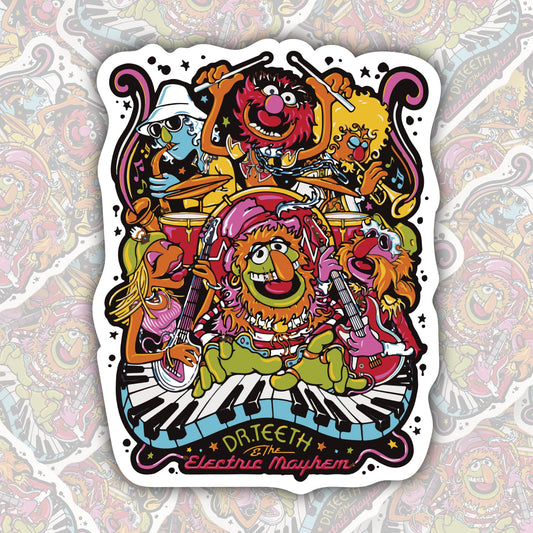 Dr. Teeth & The Electric Mayhem * STICKER OR MAGNET * Die-Cut | Vinyl | Decal | Waterproof | Weatherproof