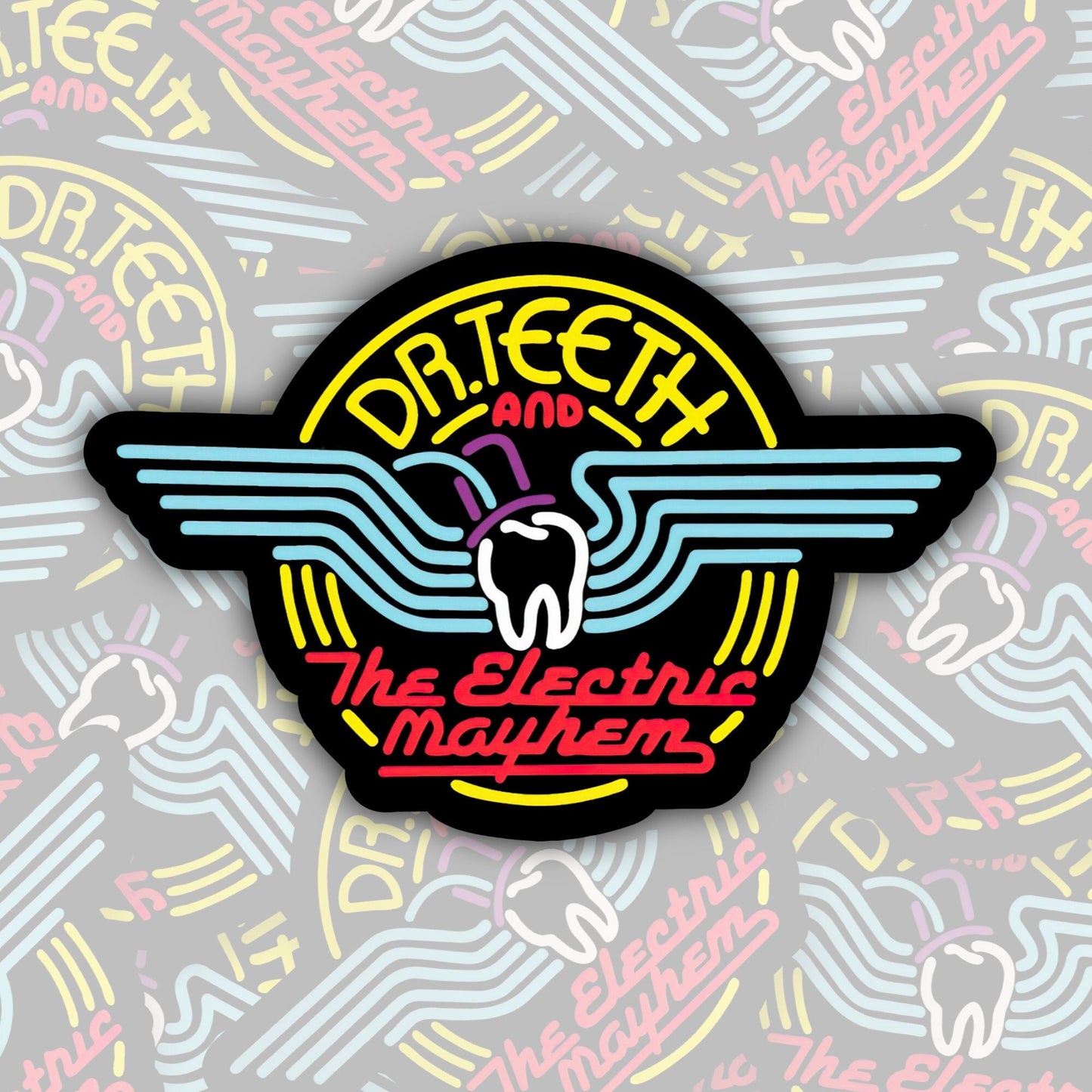 Dr. Teeth and The Electric Mayhem Logo * STICKER OR MAGNET * Die-Cut | Vinyl | Decal | Waterproof | Weatherproof