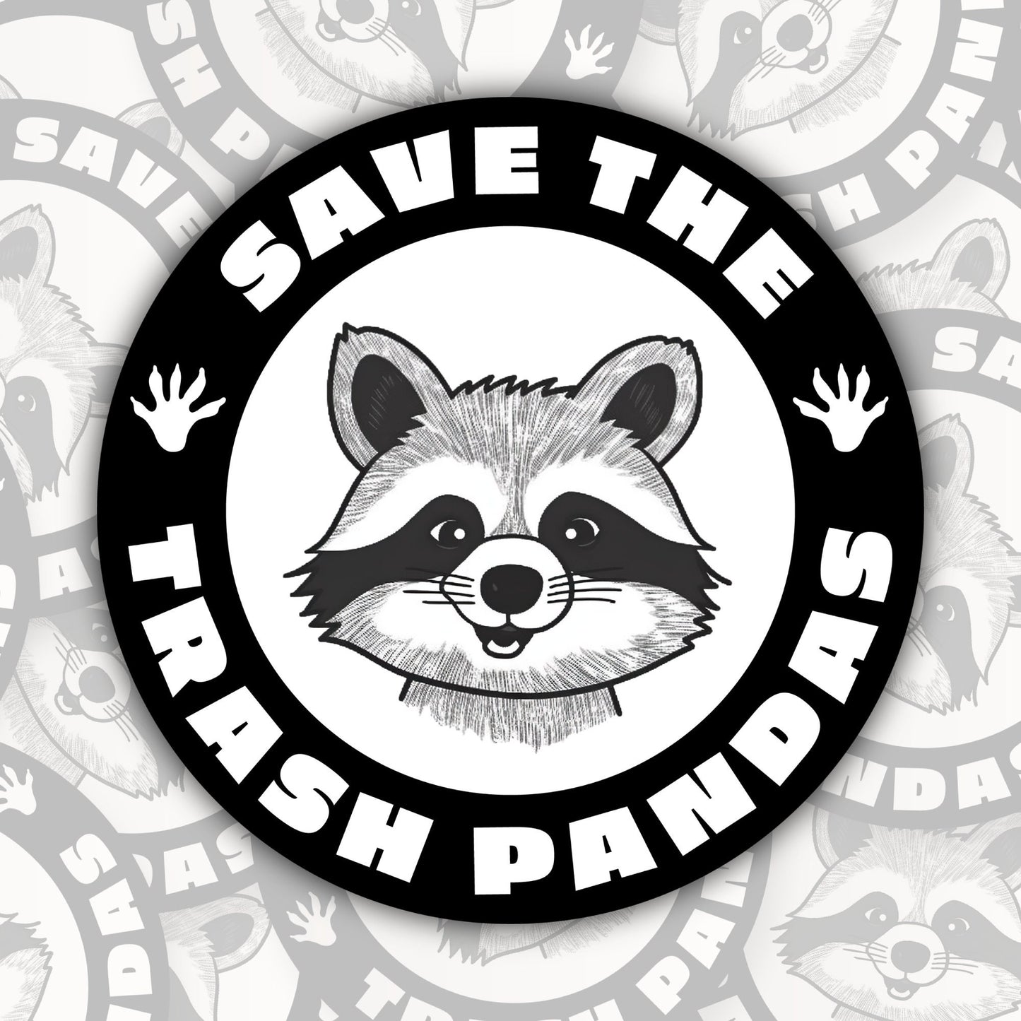 Save the Trash Pandas * STICKER OR MAGNET * Die-Cut | Vinyl | Decal | Waterproof | Weatherproof