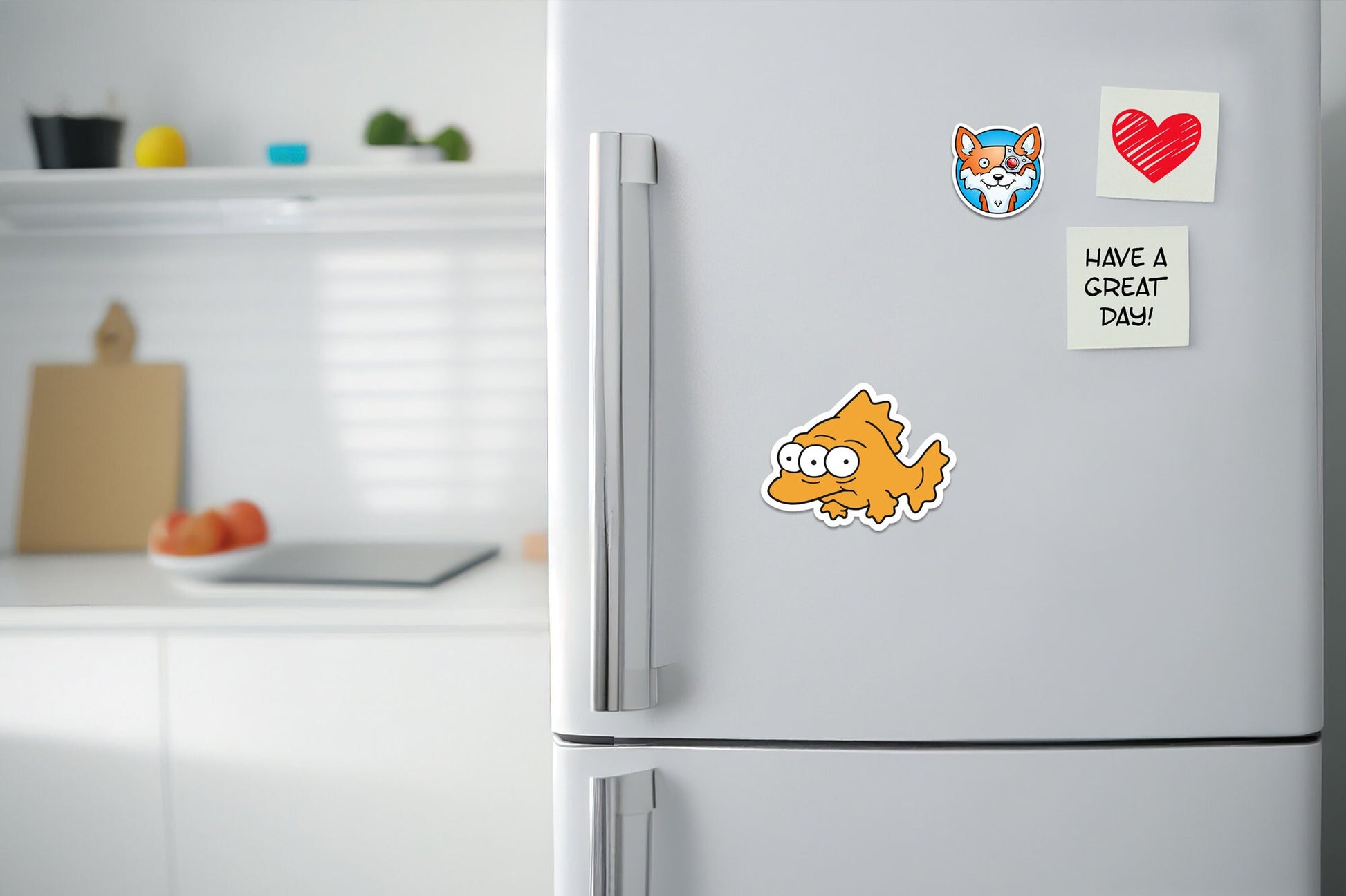 Blinky the Three-Eyed Fish * STICKER OR MAGNET * Die-Cut | Vinyl | Decal | Waterproof | Weatherproof