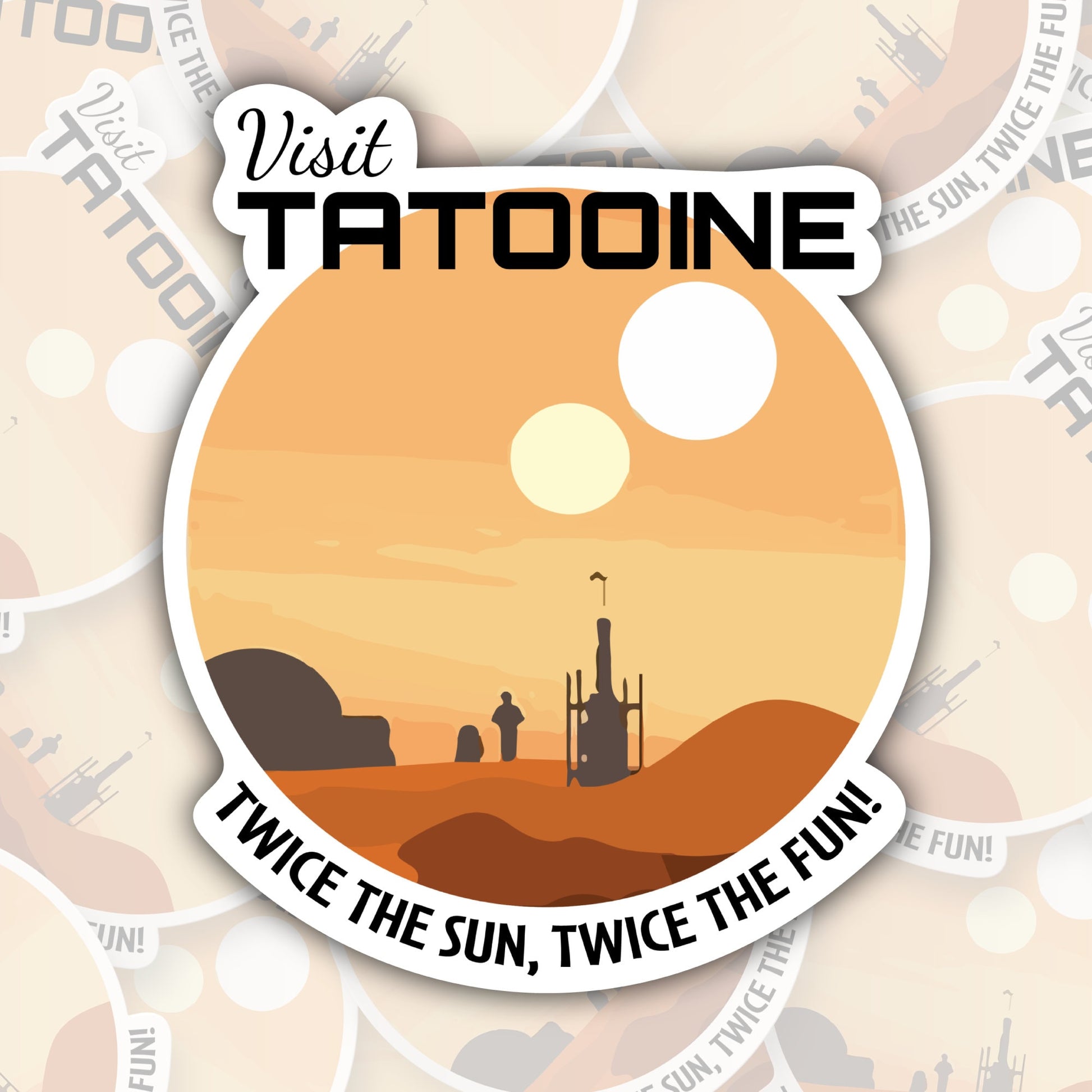 Visit Tatooine Star Wars Travel Ad * STICKER OR MAGNET * Die-Cut | Vinyl | Decal | Waterproof | Weatherproof