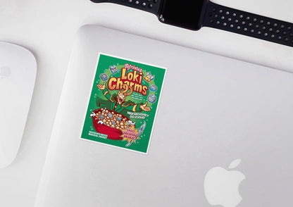 Loki Charms Cereal * STICKER OR MAGNET * Die-Cut | Vinyl | Decal | Waterproof | Weatherproof